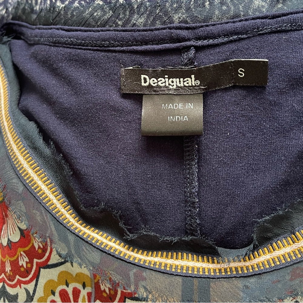 Desigual Women's Bobbie Short Sleeve T-Shirt Poncho Style - Picture 12 of 14